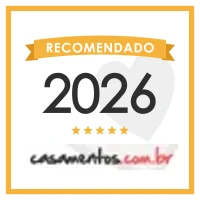 Selo Recomendado 2026 do casamentos.com.br